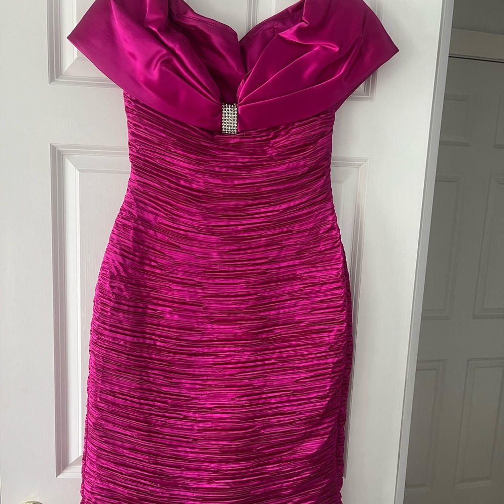 Elegant Pink Strapless Dress